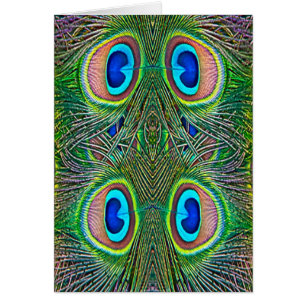 Peacock Feathers Kaleidoscope Print