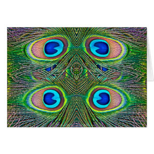 Peacock Feathers Kaleidoscope Print