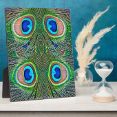 Peacock Feathers Kaleidoscope Print Fotoplaat (Zijkant)
