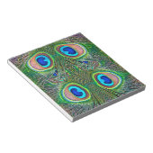 Peacock Feathers Kaleidoscope Print Notitieblok (Schuin)
