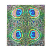 Peacock Feathers Kaleidoscope Print Notitieblok (Voorkant)