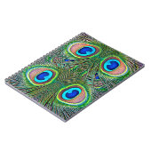 Peacock Feathers Kaleidoscope Print Notitieboek (Linkerzijde)