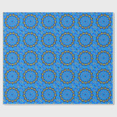 Peacock Feathers Kaleidoscope Wrappapier Cadeaupapier (Vlak)