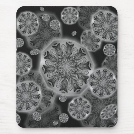 Peacock Feathers Kaleidoscopes Mousepad Muismat (Voorkant)