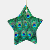 Peacock Feathers Keramisch Ornament (Rechts)
