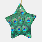 Peacock Feathers Keramisch Ornament (Links)