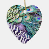 Peacock Feathers Keramisch Ornament (Rechts)