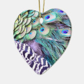 Peacock Feathers Keramisch Ornament (Links)