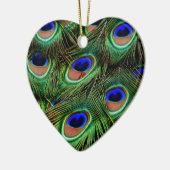 Peacock Feathers Keramisch Ornament (Links)