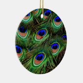 Peacock Feathers Keramisch Ornament (Rechts)