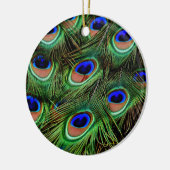 Peacock Feathers Keramisch Ornament (Links)