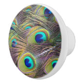 Peacock Feathers Keramische Knop (Rechts)