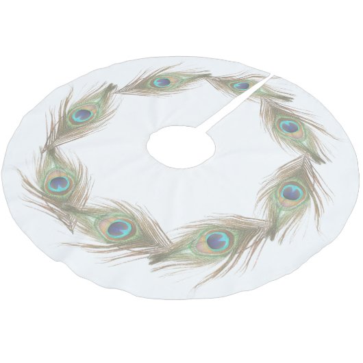 Peacock Feathers Kerstboom Rok (Gekanteld)
