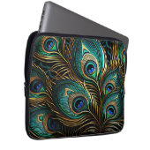 Peacock Feathers Laptop Sleeve (Voorkant Rechts)