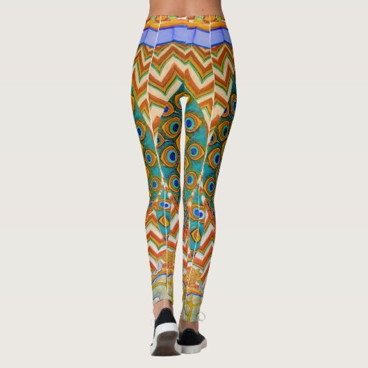 Peacock Feathers Leggings (Achterkant)