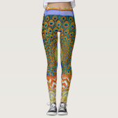 Peacock Feathers Leggings (Voorkant)
