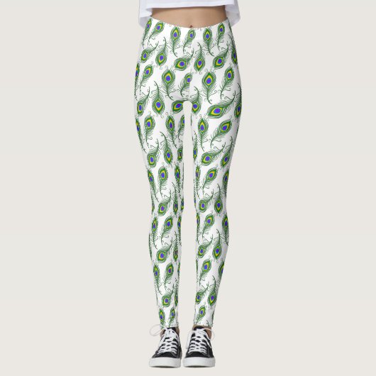 Peacock Feathers Leggings (Voorkant)