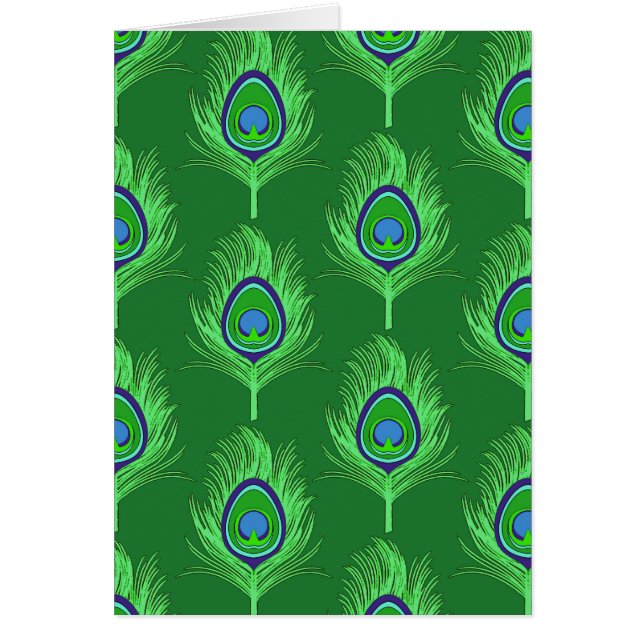 Peacock Feathers, Lime Green over Emerald Green (Voorkant)