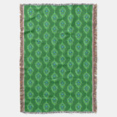 Peacock Feathers, Lime Green over Emerald Green Deken (Voorkant Verticaal)