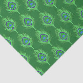 Peacock Feathers, Lime Green over Emerald Green Tissuepapier (Detail)