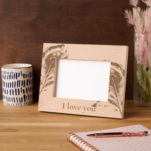 Peacock Feathers Love Gegraveerde Lijstjes (Links)