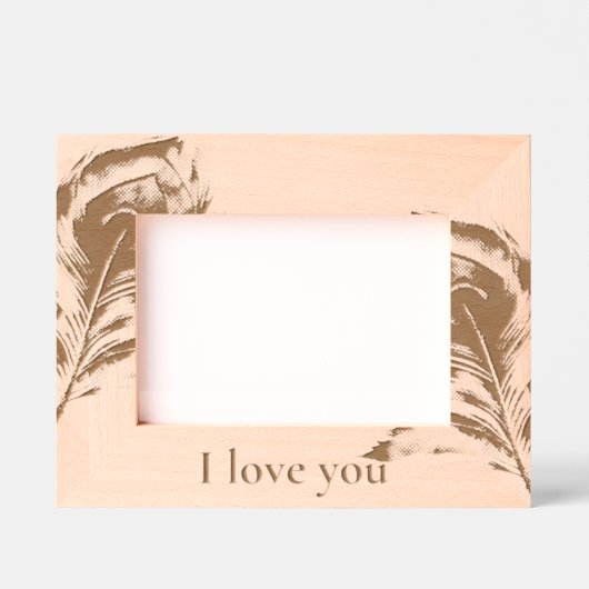 Peacock Feathers Love Gegraveerde Lijstjes (Voorkant)