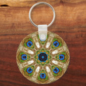 Peacock Feathers Magic Circle Sleutelhanger (Voorkant)