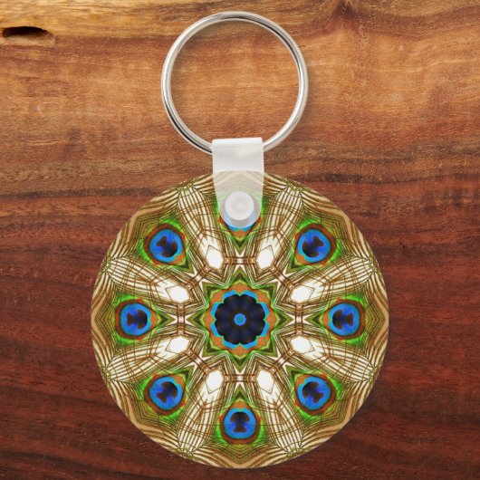 Peacock Feathers Magic Circle Sleutelhanger (Voorkant)