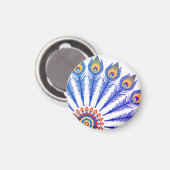 Peacock feathers  magneet (Voorkant / Achterkant)