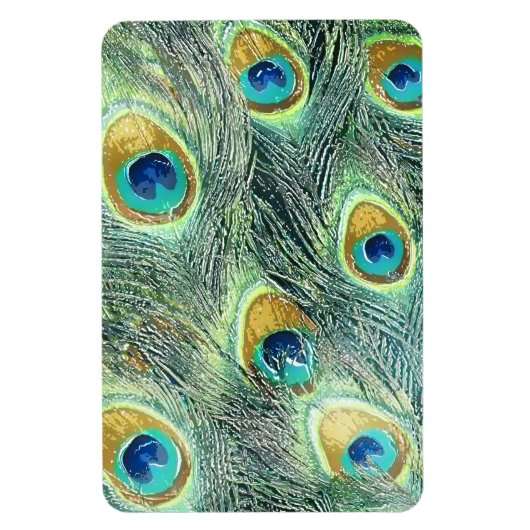 PEACOCK FEATHERS magneet (Verticaal)