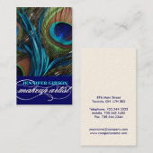 Peacock Feathers | make-up artistieke Visitekaartj Visitekaartje (Voorkant / Achterkant)