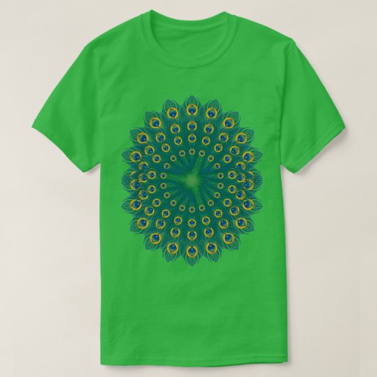 Peacock Feathers Mandala Peacock T-shirt (Design voorkant)