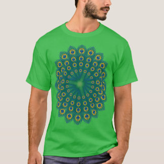 Peacock Feathers Mandala Peacock T-shirt