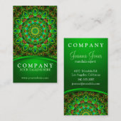 Peacock Feathers Mandala Visitekaartje (Voorkant / Achterkant)