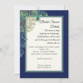  Peacock Feathers Marine Vrijgezellenfeest Kaart (Voorkant)