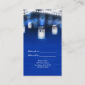 Peacock Feathers, Mason Jar Lights Verwijs een vri Aanbevelingskaartje (Achterkant)