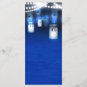 Peacock Feathers, Mason Jar & String Lights Menu (Achterkant)