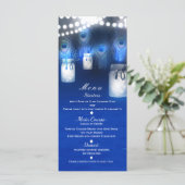 Peacock Feathers, Mason Jar & String Lights Menu (Staand voorkant)