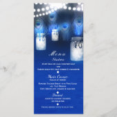 Peacock Feathers, Mason Jar & String Lights Menu (Voorkant)