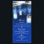 Peacock Feathers, Mason Jar & String Lights Menu<br><div class="desc">Peacock Feathers,  Mason Jar & String Lights Menu Kaart. Overeenkomende items in dit ontwerp zijn beschikbaar.</div>
