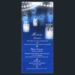 Peacock Feathers, Mason Jar & String Lights Menu<br><div class="desc">Peacock Feathers,  Mason Jar & String Lights Menu Kaart. Overeenkomende items in dit ontwerp zijn beschikbaar.</div>