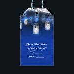 Peacock Feathers, Mason Jar & String Lights Party Cadeaulabel<br><div class="desc">Peacock Feathers,  Mason Jar & String Lights Party Gift Label. Pas aan op de manier die u wilt. Overeenkomende items beschikbaar.</div>
