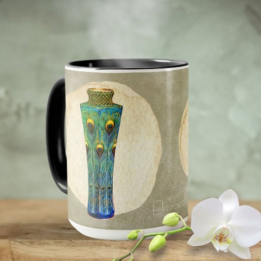 Peacock Feathers meesterwerk uit 1900 Mok