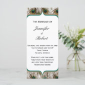 Peacock Feathers met een Dubbel Lijst Programma Programmakaart (Staand voorkant)