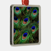 Peacock Feathers Metalen Ornament (Rechts)