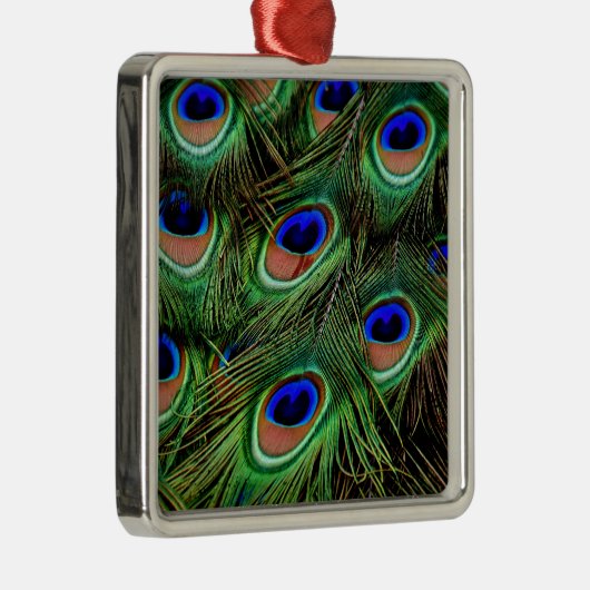 Peacock Feathers Metalen Ornament (Rechts)