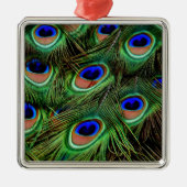 Peacock Feathers Metalen Ornament (Voorkant)