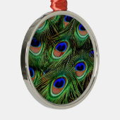 Peacock Feathers Metalen Ornament (Rechts)