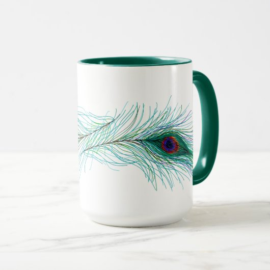 Peacock Feathers Mok (Voorkant rechts)