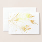 Peacock Feathers Mooie Vriend Verjaardag Folie Kaarten (Voorkant met envelop)